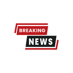 breaking news logo. headline update news label icon