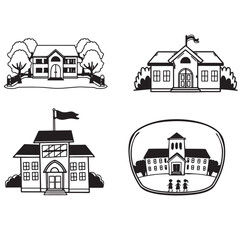 Set of School icon vector illustration