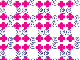 seamless pattern with pink circles