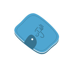 Illustration of the Qur'an with a colored cover 