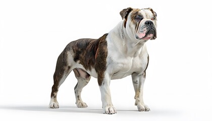 Obraz premium American Bulldog on White Background