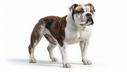 Obraz premium American Bulldog on White Background