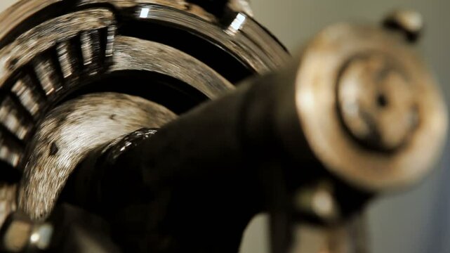 Industrial machinery operating in a factory setting