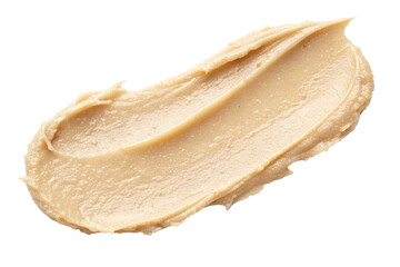 Smear of almond paste on transparent background