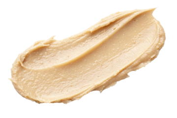 Smear of almond paste on transparent background