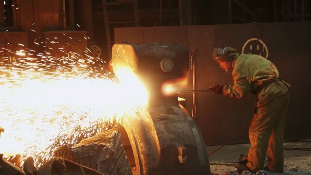 The Art of Metalworking in Action Celebrating the Unique Craft of a Skilled Blacksmith. Stock Clip - Powered by Adobe