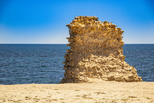 beautiful Mediterranean coast in Tunisia