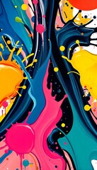 abstract background with splashes of paint