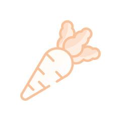 Obraz premium Radish vector icon