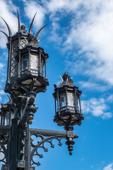 Beautiful lanterns under high blue skies