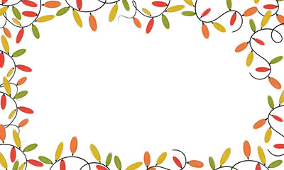 Obraz premium background for party, holiday, christmas. Frame with star and garland. Greeting card, invitation