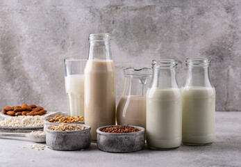 Plant based vegan non dairy alternative milk