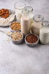 Plant based vegan non dairy alternative milk