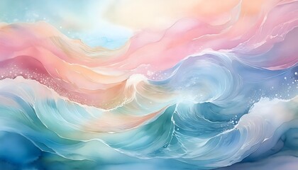 Abstract Pastel Wave Forms