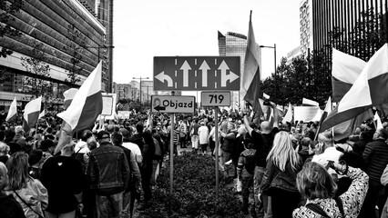 People marching in a protest