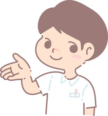 説明する看護師のイラストアイコン