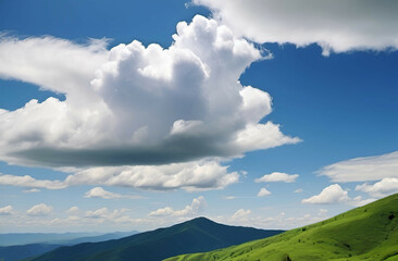 clouds over the mountains
