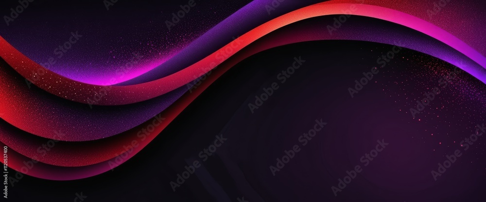Poster vibrant abstract wave with dynamic gradients and particles