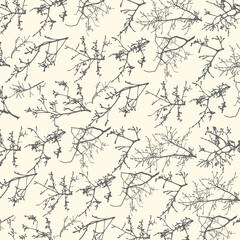 Fototapeta premium Seamless pattern with tree branches silhouette. Napkin, napkin with original design. 