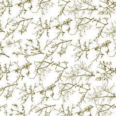 Seamless pattern with tree branches silhouette. Napkin, napkin with original design. (Vector illustration).