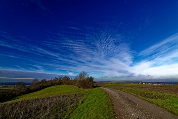 Obraz premium cold winter sunny morning in Bovaria
