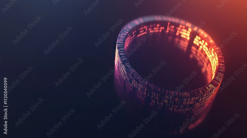 Poster Abstract Ring of Glowing Digital Data Streams