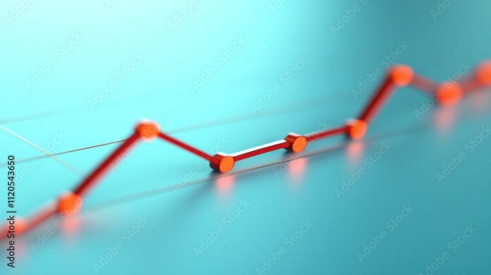 Poster Abstract Red Line Graph Showing Growth Pattern