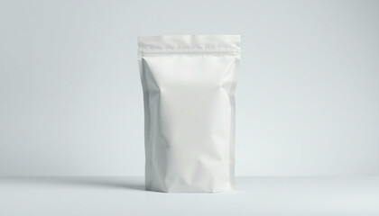 White flour sack, minimalist still life, soft lighting, subtle texture, blank canvas, monochromatic, studio photography, clean background, simple composition, fabric folds, organic shape, muted tones