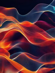Fototapeta premium Big data flow technology and science vector background, tech abstraction with lines electronics and digital style in 3D dimensional perspective, abstract illustration.