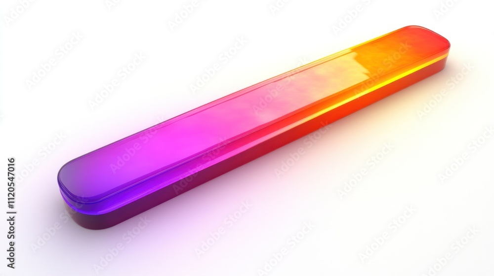 Poster colorful glass rectangular prism gradient design