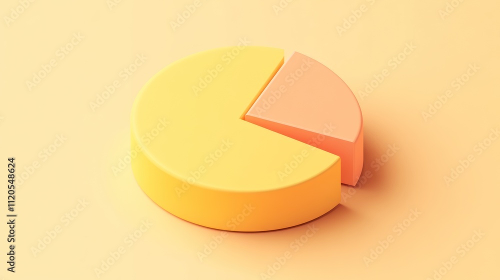 Poster A Three Dimensional Pie Chart Shows Data Segments