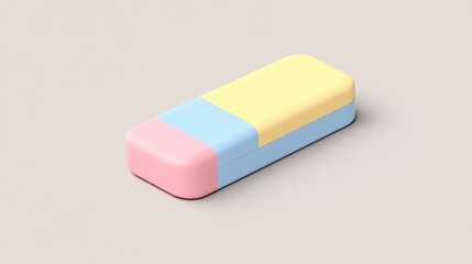 Pastel Colored Rectangular Box On Neutral Background