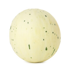 One fresh ripe melon isolated on white
