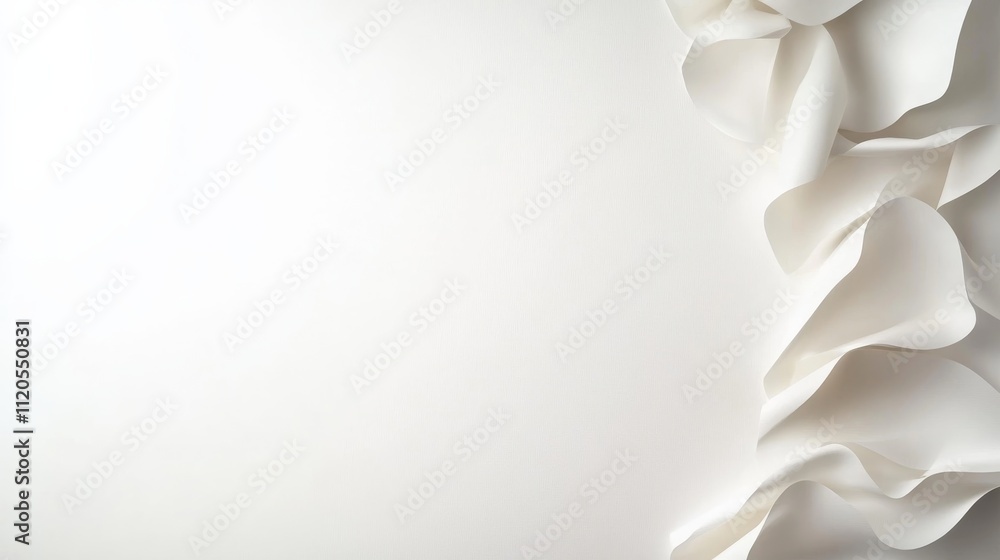 Poster Geometric triangle occupies the left side in white and grey tones against a plain white background, creating a minimalist design with copy space on the right