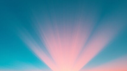 Obraz premium Soft rays of morning sunlight spread across a pastel sky, revealing a delicate cross silhouette while creating an atmosphere of tranquility and hope
