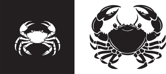 Silhouette of a sea crab vector silhouette