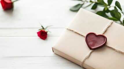Love letter with wax seal. Sealed love letter