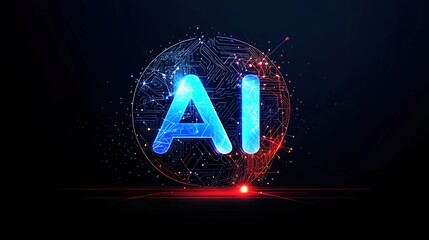 AI Agent Logo Featuring Robot Features, Customer Service, and Communication Industry Elements
