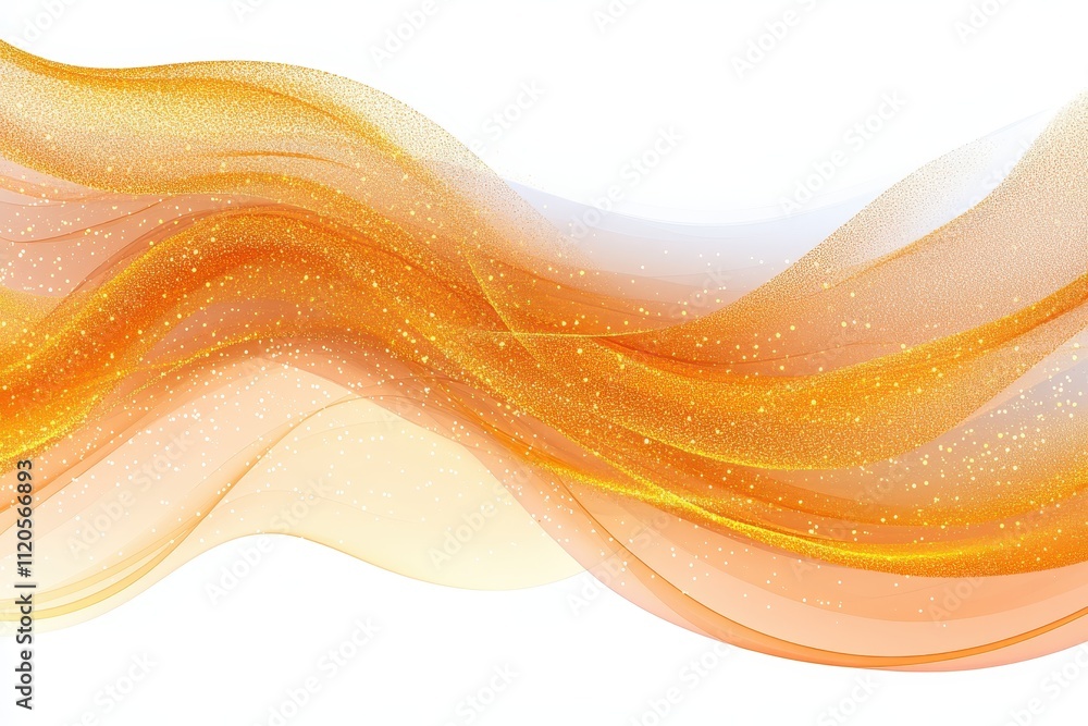 Poster elegant gold splash with fluid motion and sparkling textures in abstract design
