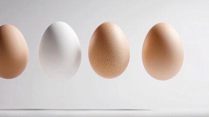 Spinning egg with motion blur effect, full focus on shell texture, dynamic shot, isolated on white background
