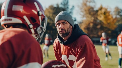 Fototapeta premium Coach, during a training generative ai