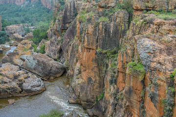 Bourke's Luck Potholes Mpumalanga - geological sandstone rock formation by water erosion