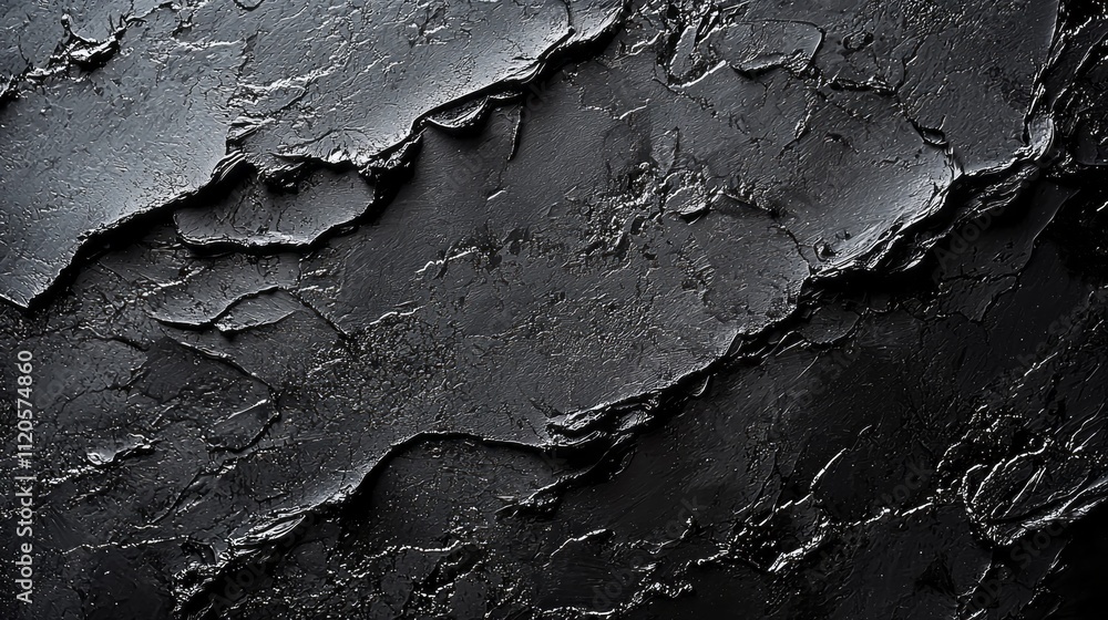 Poster This black texture background reveals layers of intricate patterns and subtle variations, creating a striking play of light and shadow that captivates and inspires creativity