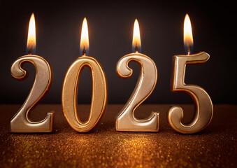 velas doradas de nuevo a&ntilde;o 2025 