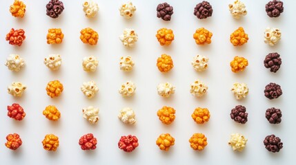 Colorful Popcorn in Geometric Arrangement