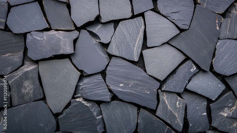 Aufkleber discover the unique charm of dark slate stone, showcasing intricate patterns that enhance any space.