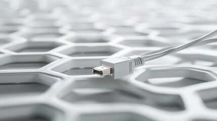 ethernet cable on network switches background