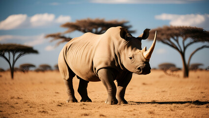 Obraz premium rhino in the wild