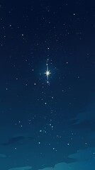 Stars in the midnight sky alone with twinkling lights, mobile wallpaper