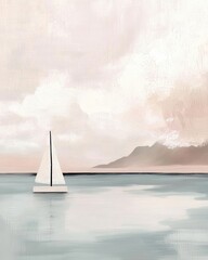 Vintage landscape art painting, wall art, design, realistic, textured painting